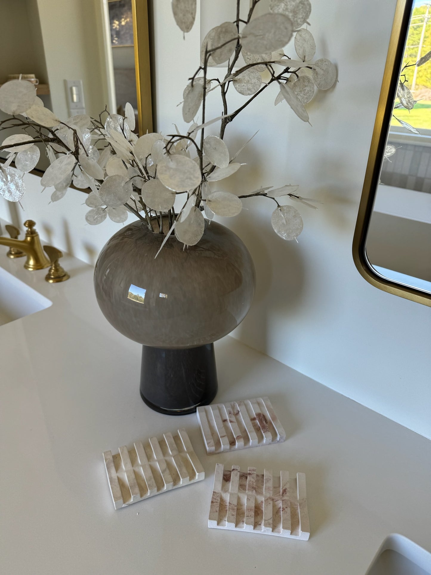 Concrete Soap Holder - Rectangle One Side Draining