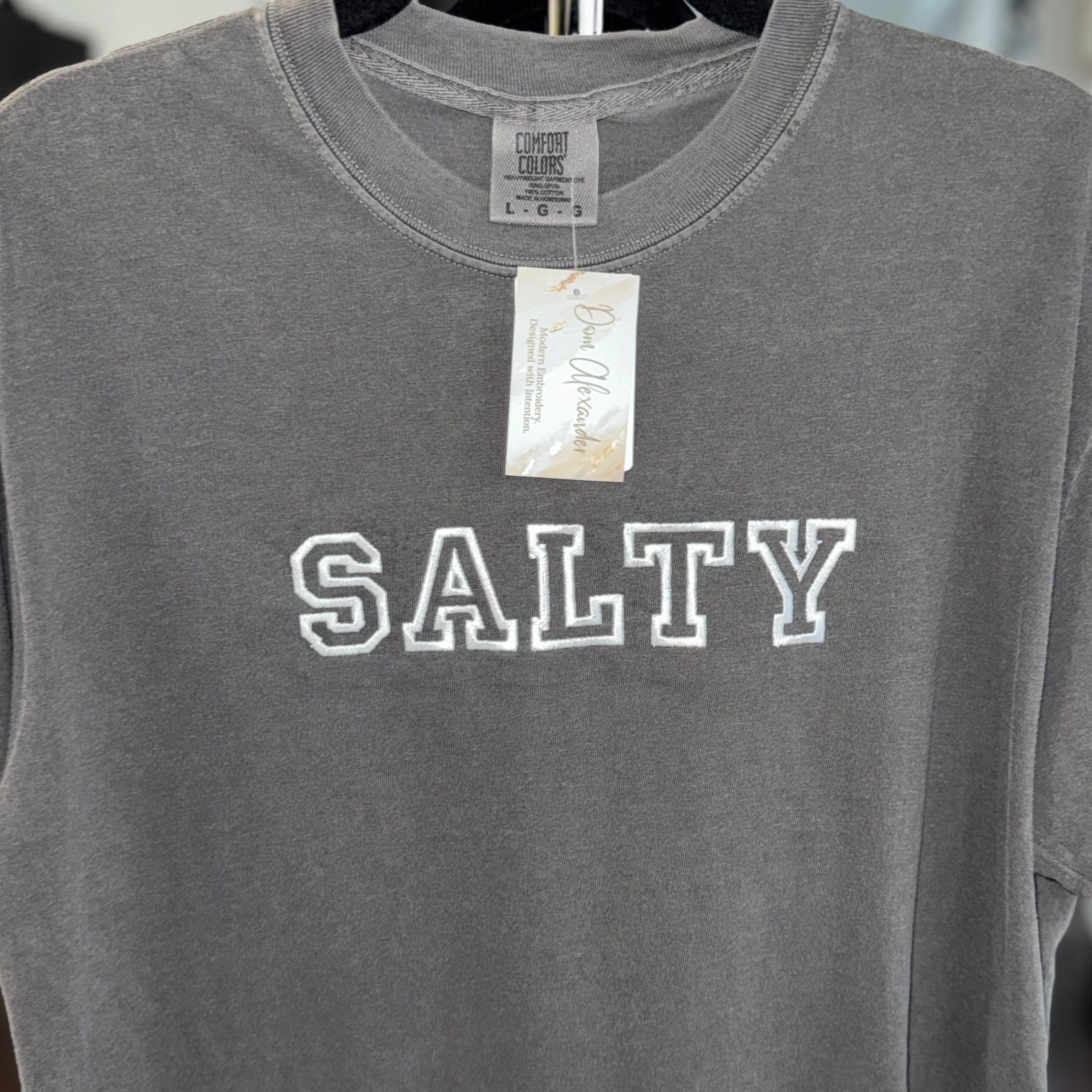 Salty Embroidered T-Shirt – Ready to Ship