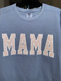 Mama Floral Appliqué Crewneck - Ready to Ship