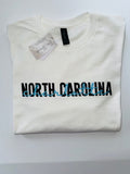 North Carolina Charlotte Embroidered T-Shirt