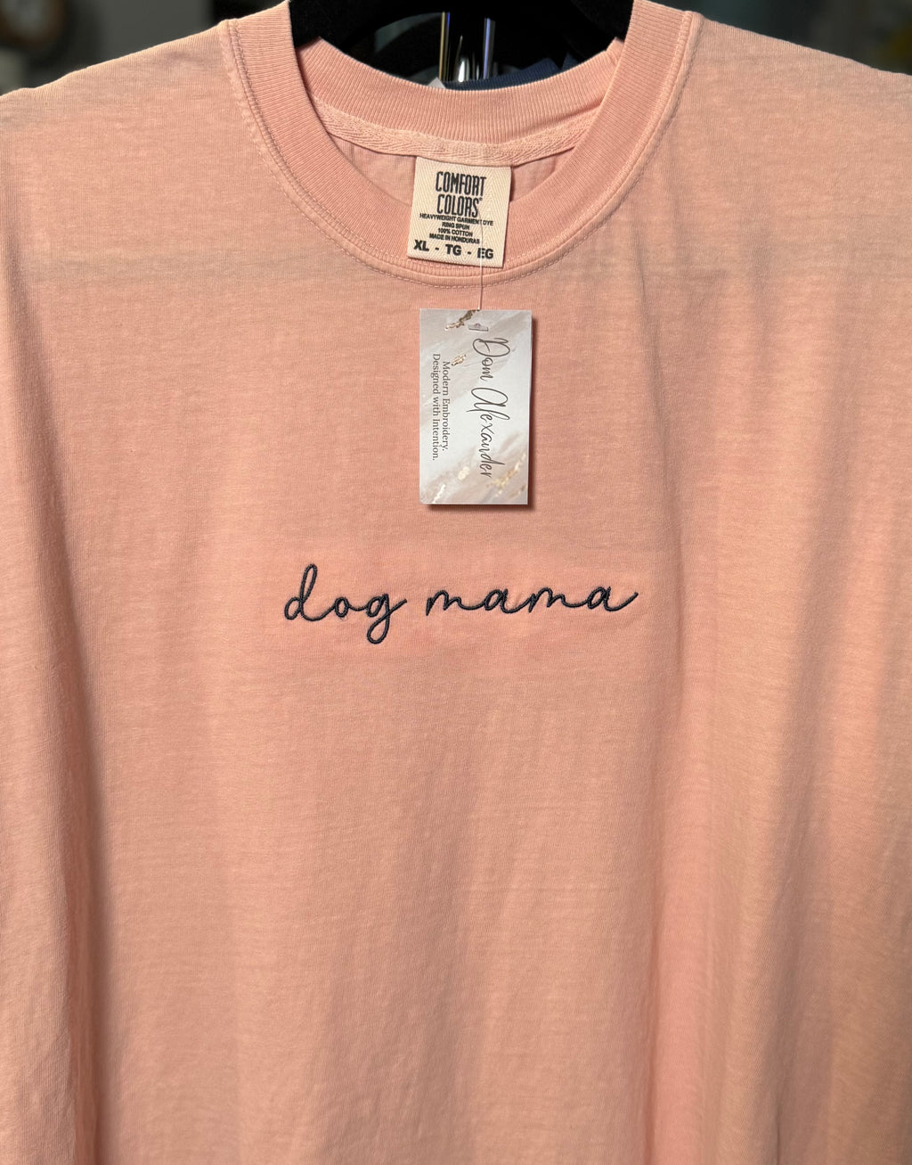 Dog Mama Embroidered T-Shirt – Ready to Ship