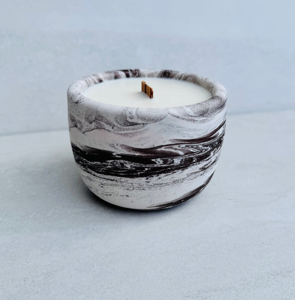 Coastal Rain Concrete Candle
