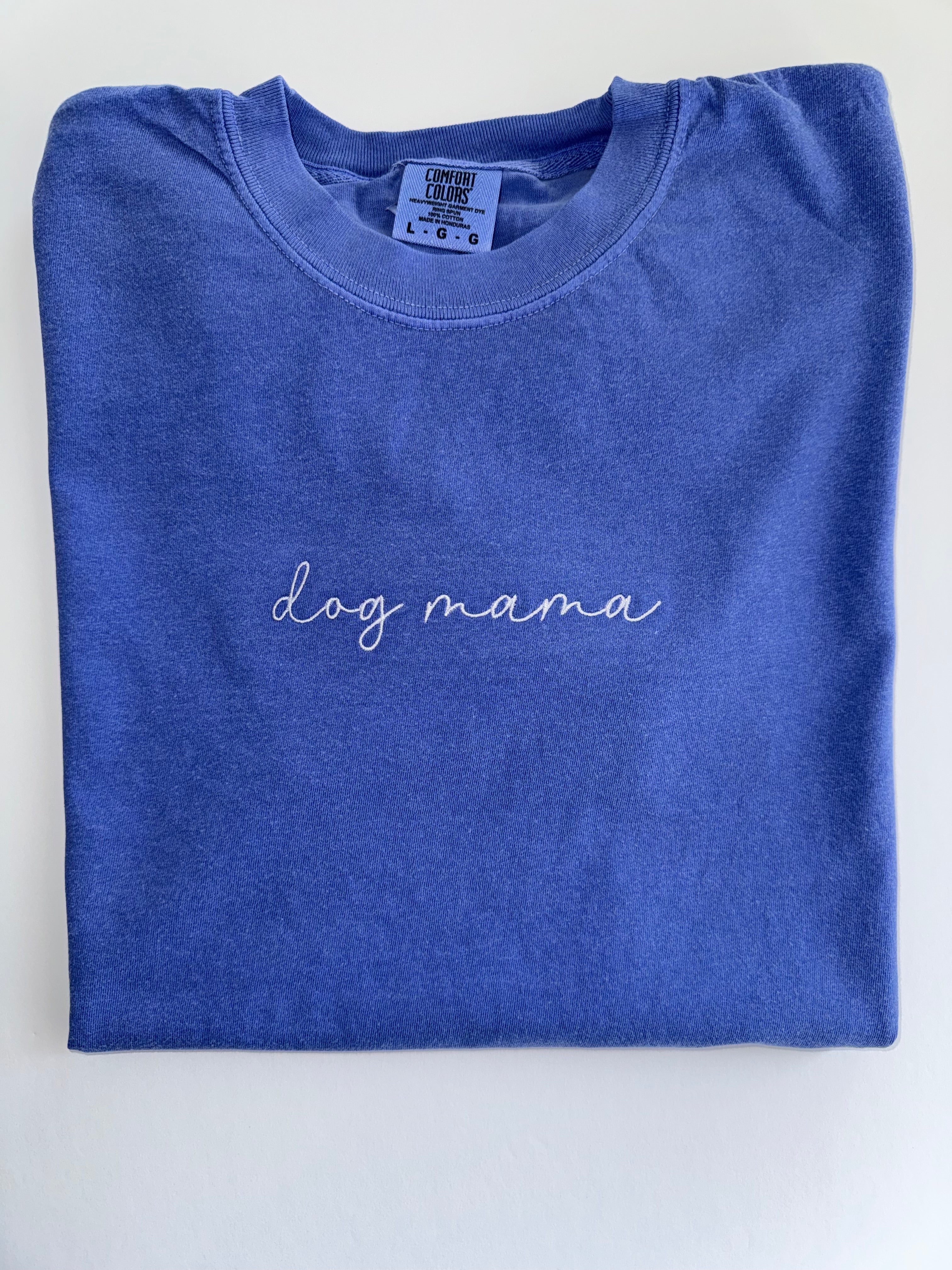 Dog Mama Embroidered T-Shirt