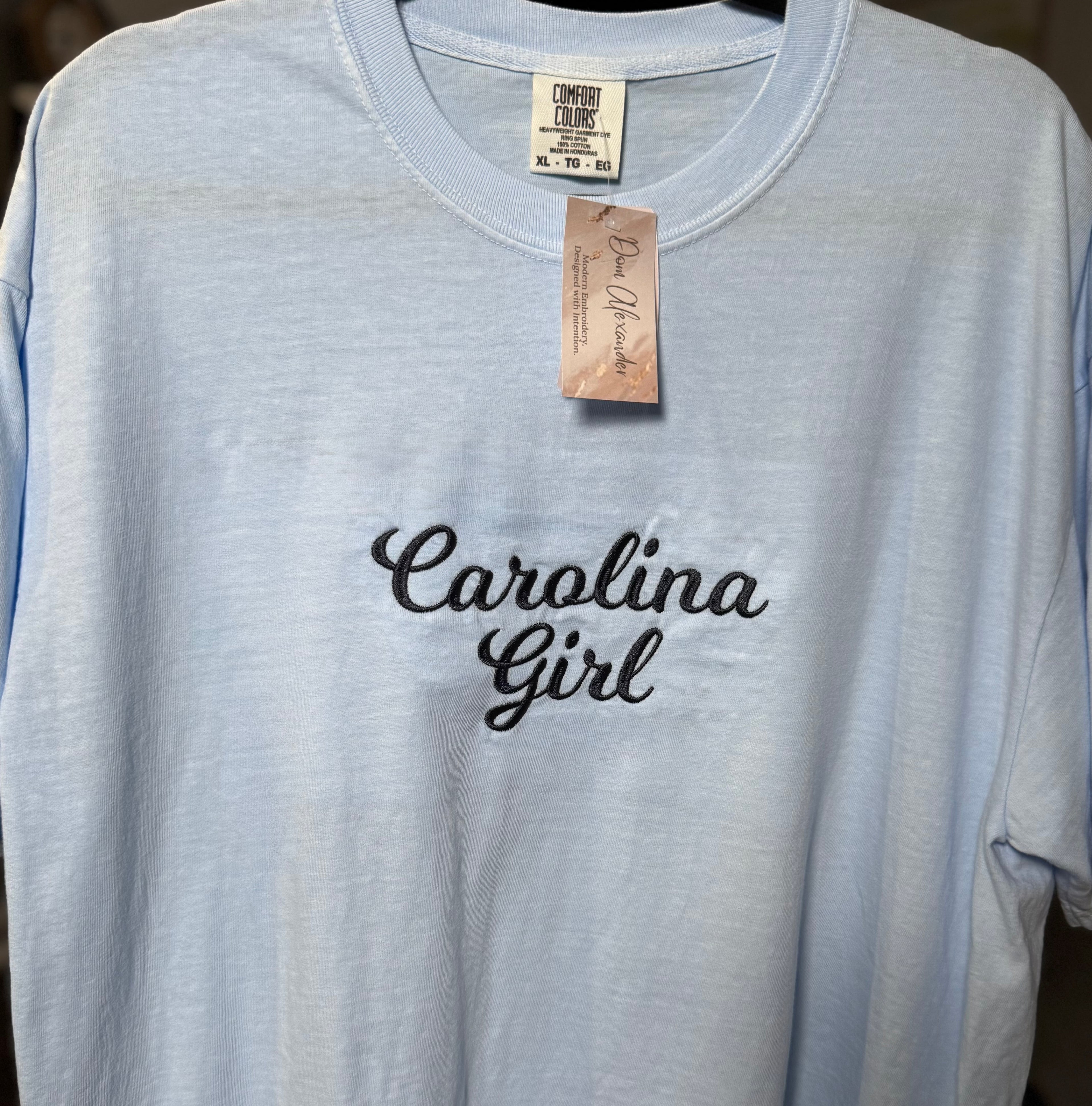 Carolina Girl Embroidered T-Shirt – Ready to Ship