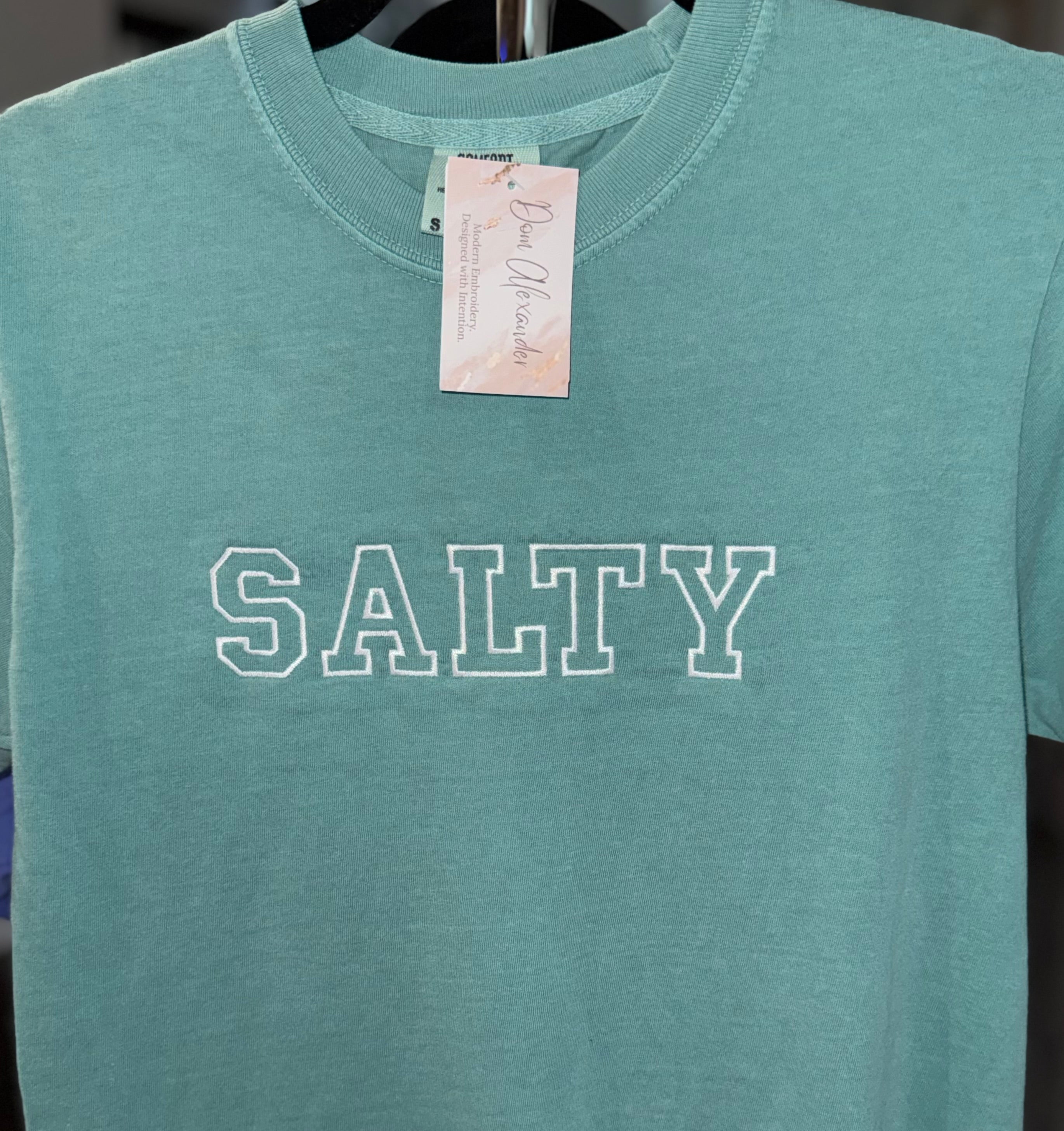 Salty Embroidered T-Shirt – Ready to Ship