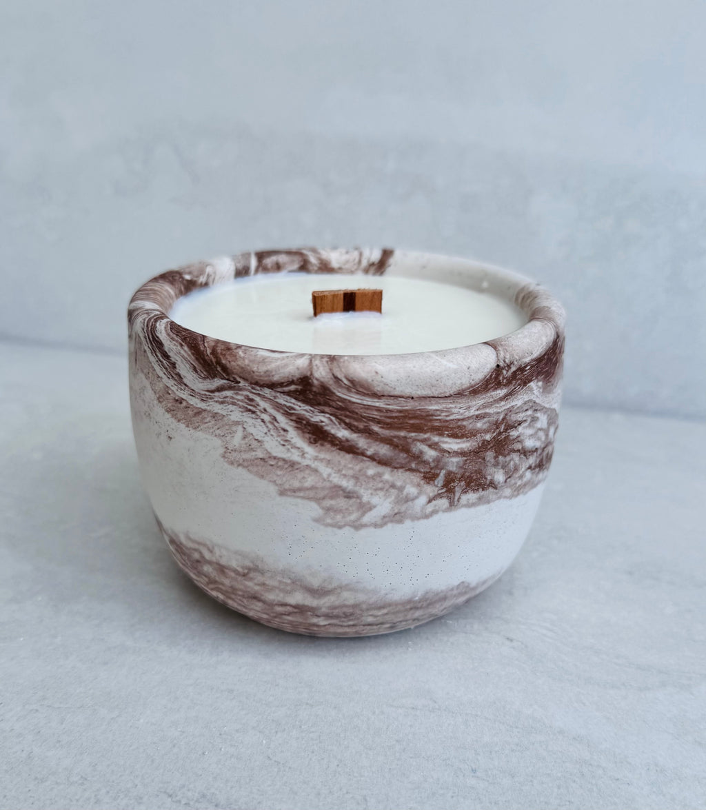 Golden Meadows Concrete Candle