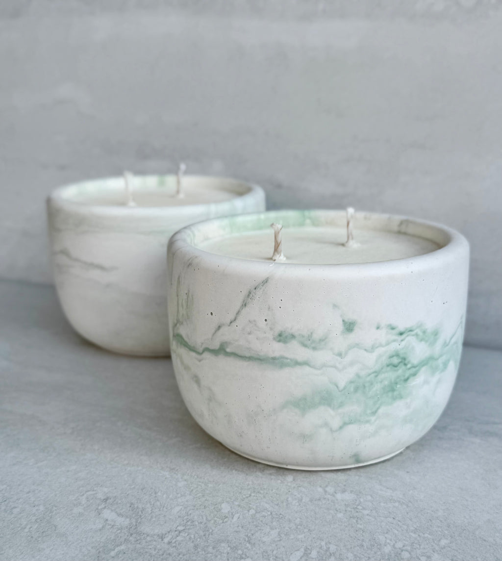 Whispering Woods Concrete Candle