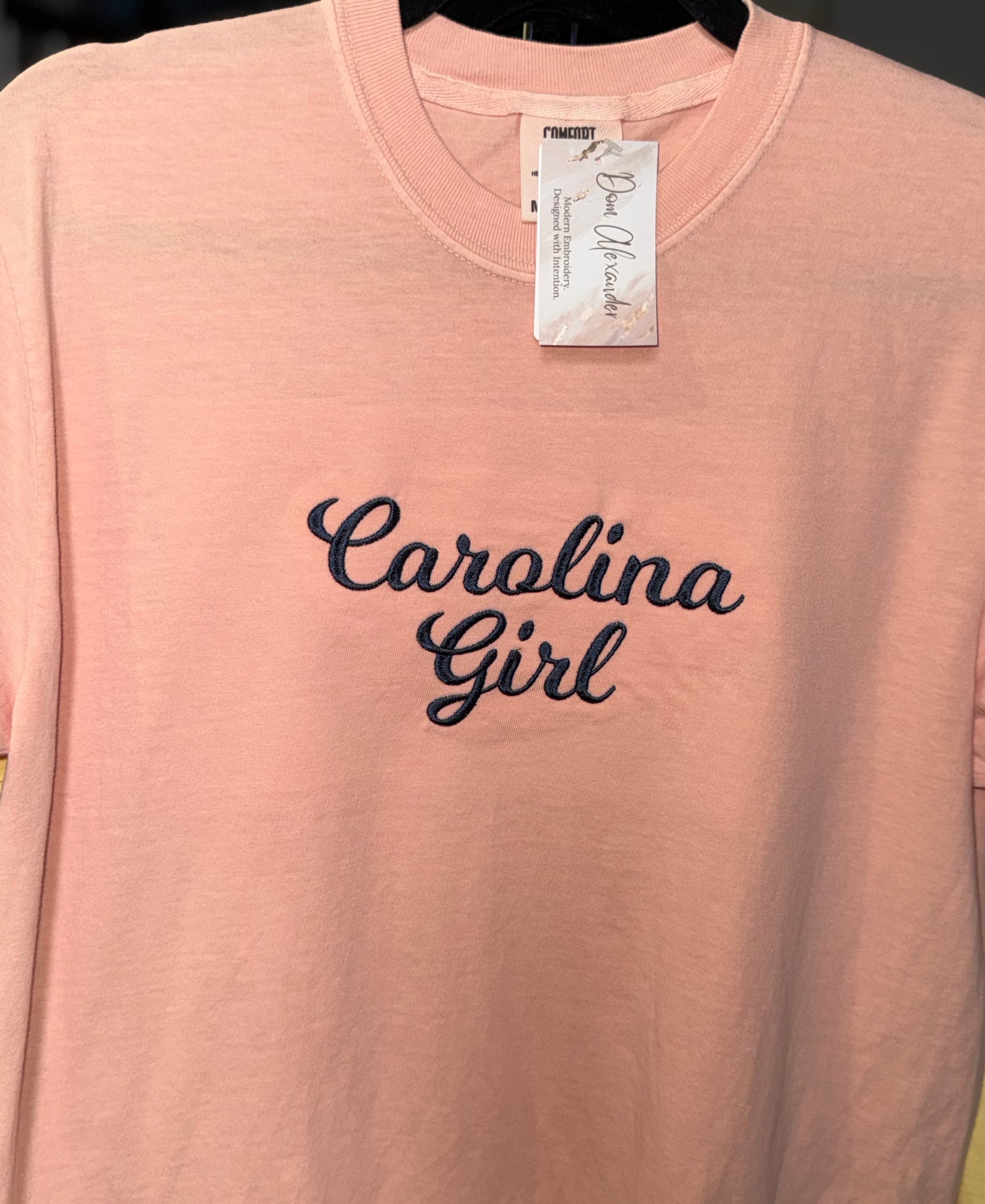 Carolina Girl Embroidered T-Shirt – Ready to Ship