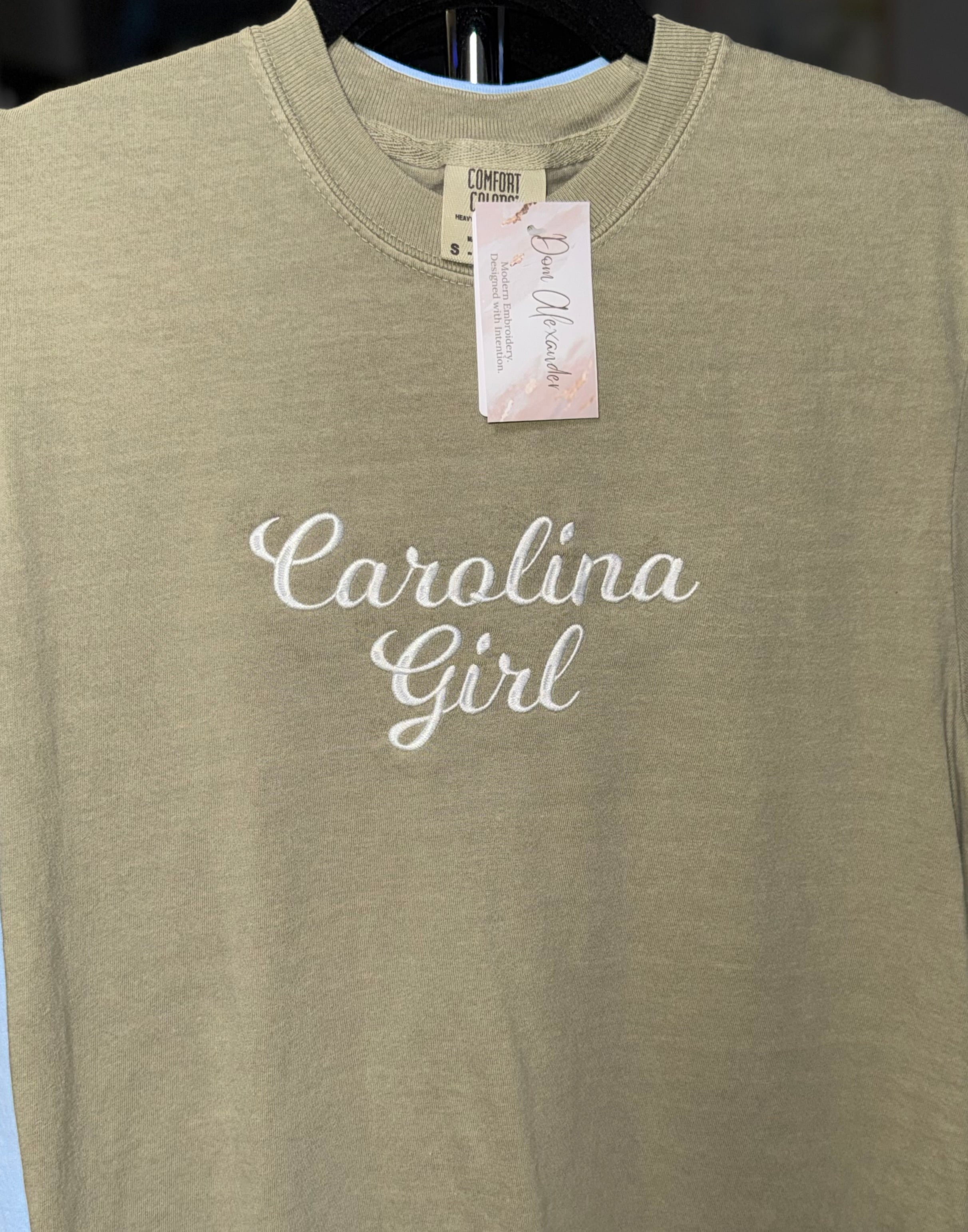Carolina Girl Embroidered T-Shirt – Ready to Ship