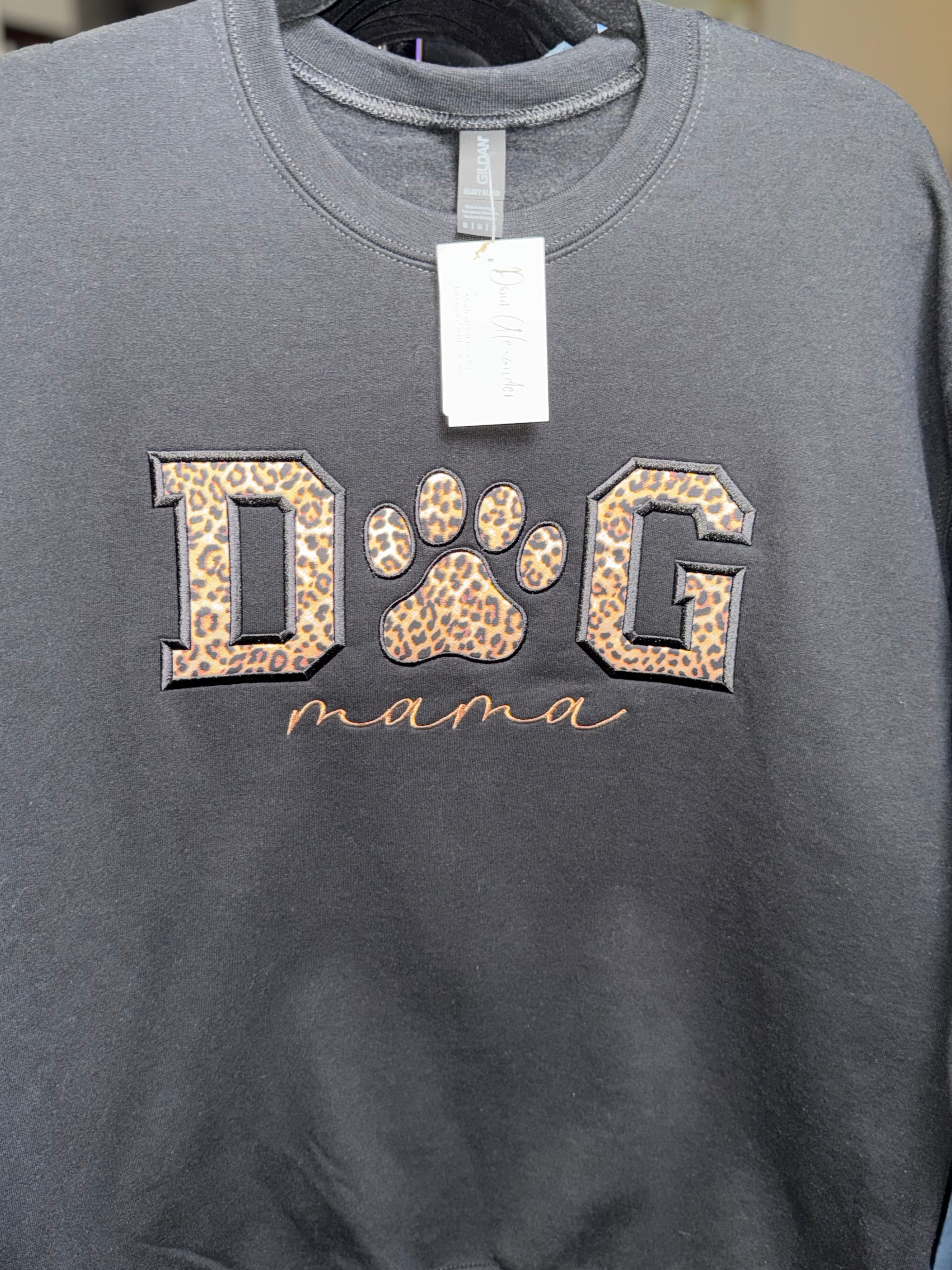 Dog Mama Appliqué Crewneck – Ready to Ship