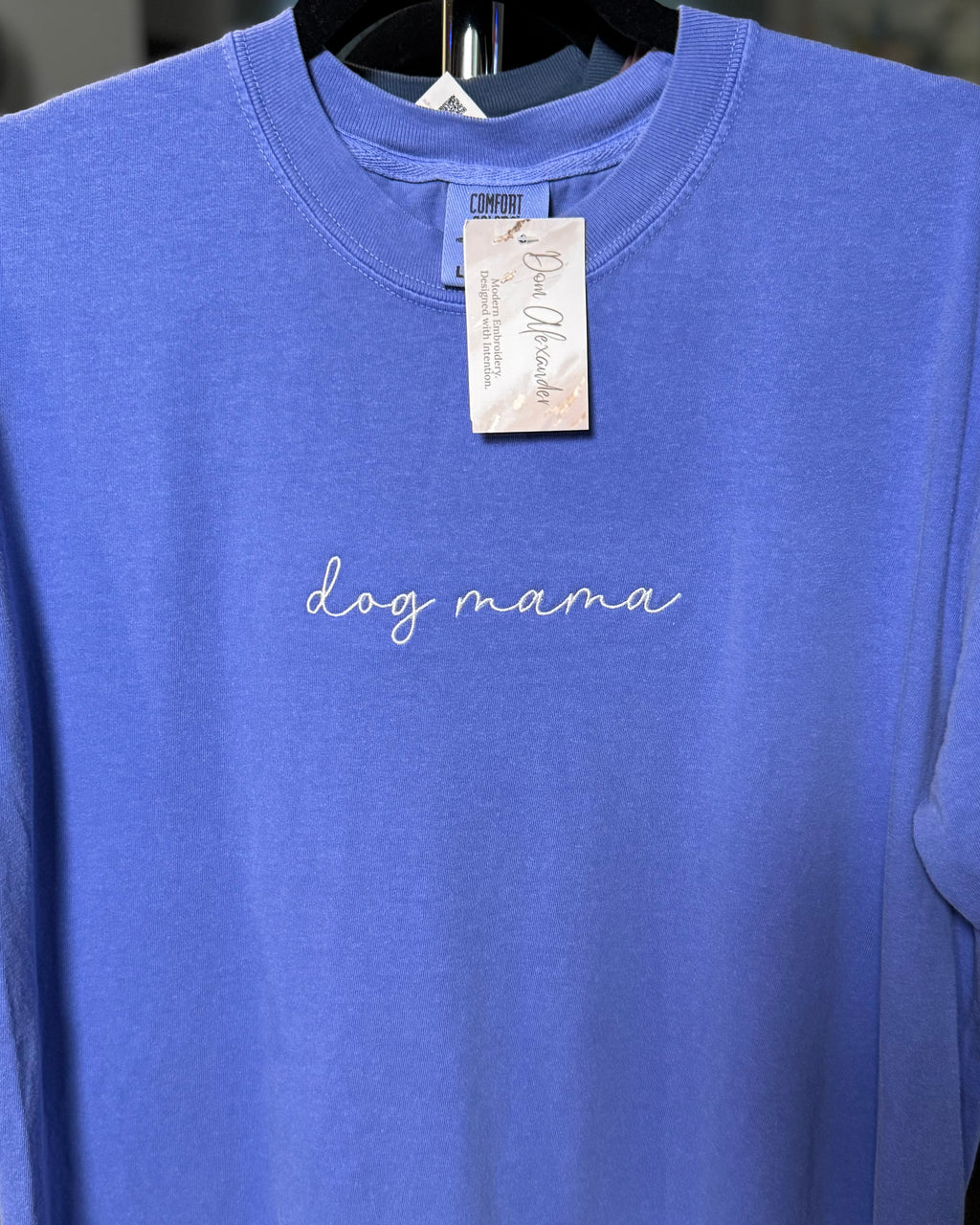 Dog Mama Embroidered T-Shirt – Ready to Ship
