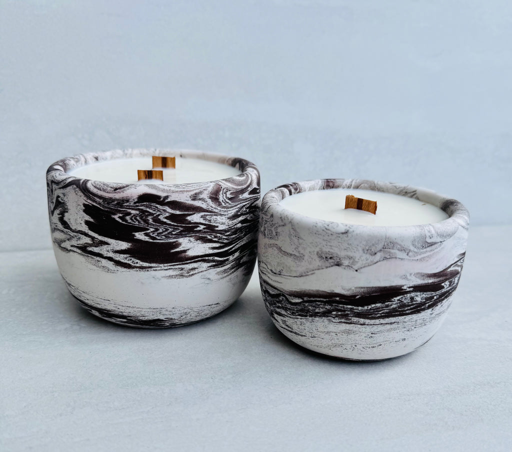Coastal Rain Concrete Candle