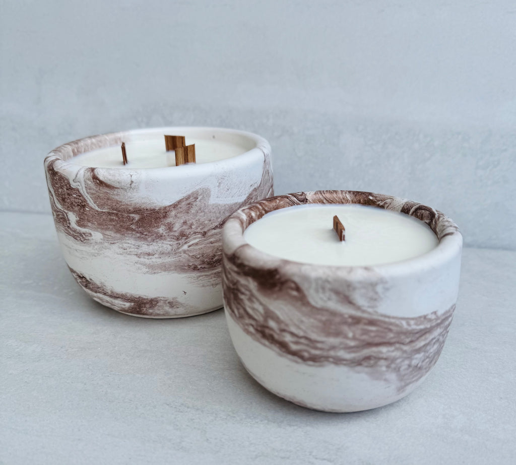 Golden Meadows Concrete Candle