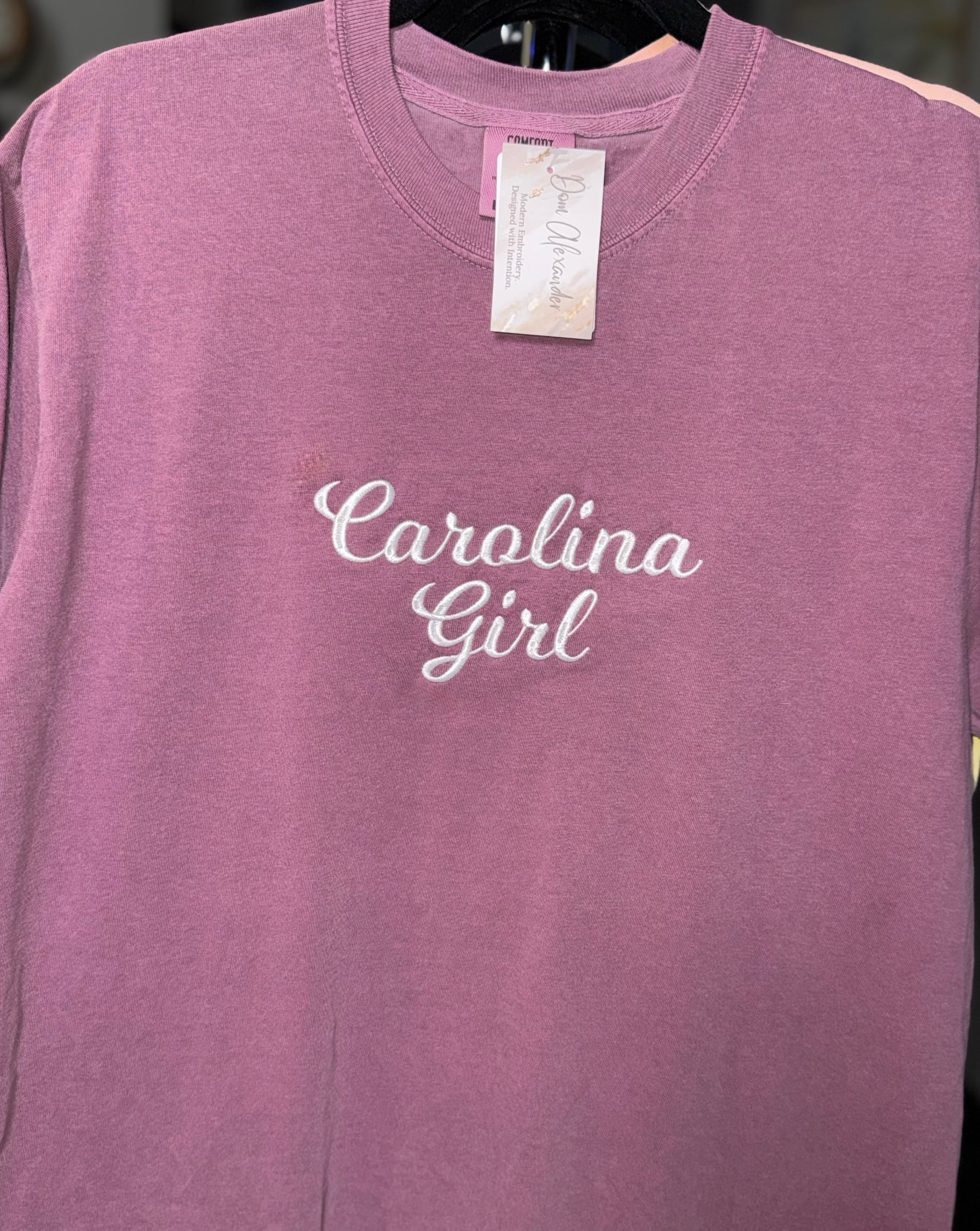 Carolina Girl Embroidered T-Shirt – Ready to Ship