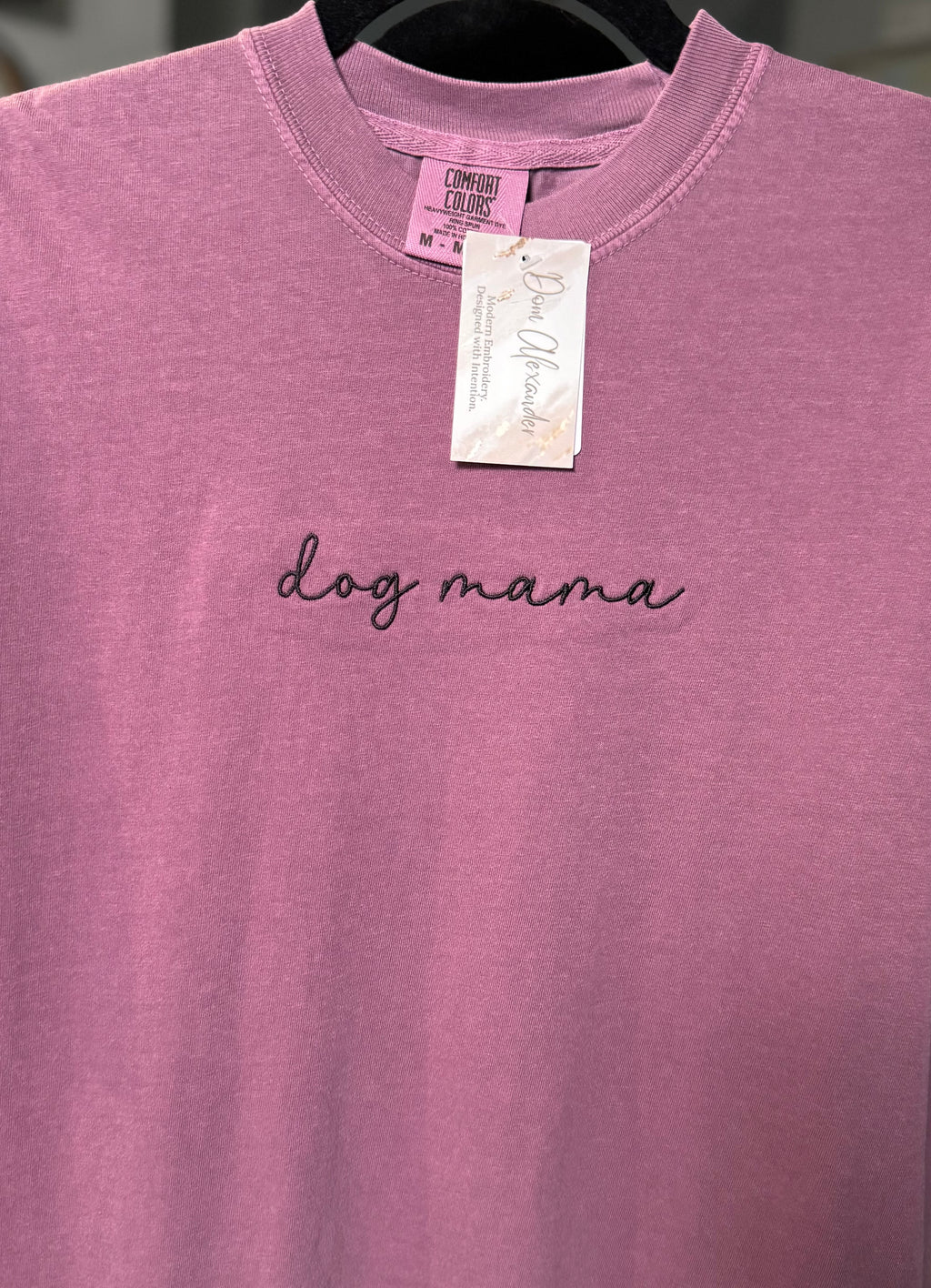 Dog Mama Embroidered T-Shirt – Ready to Ship