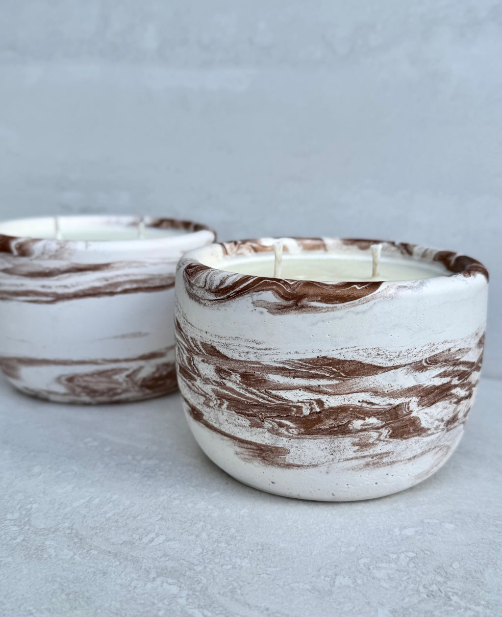 Golden Meadows Concrete Candle