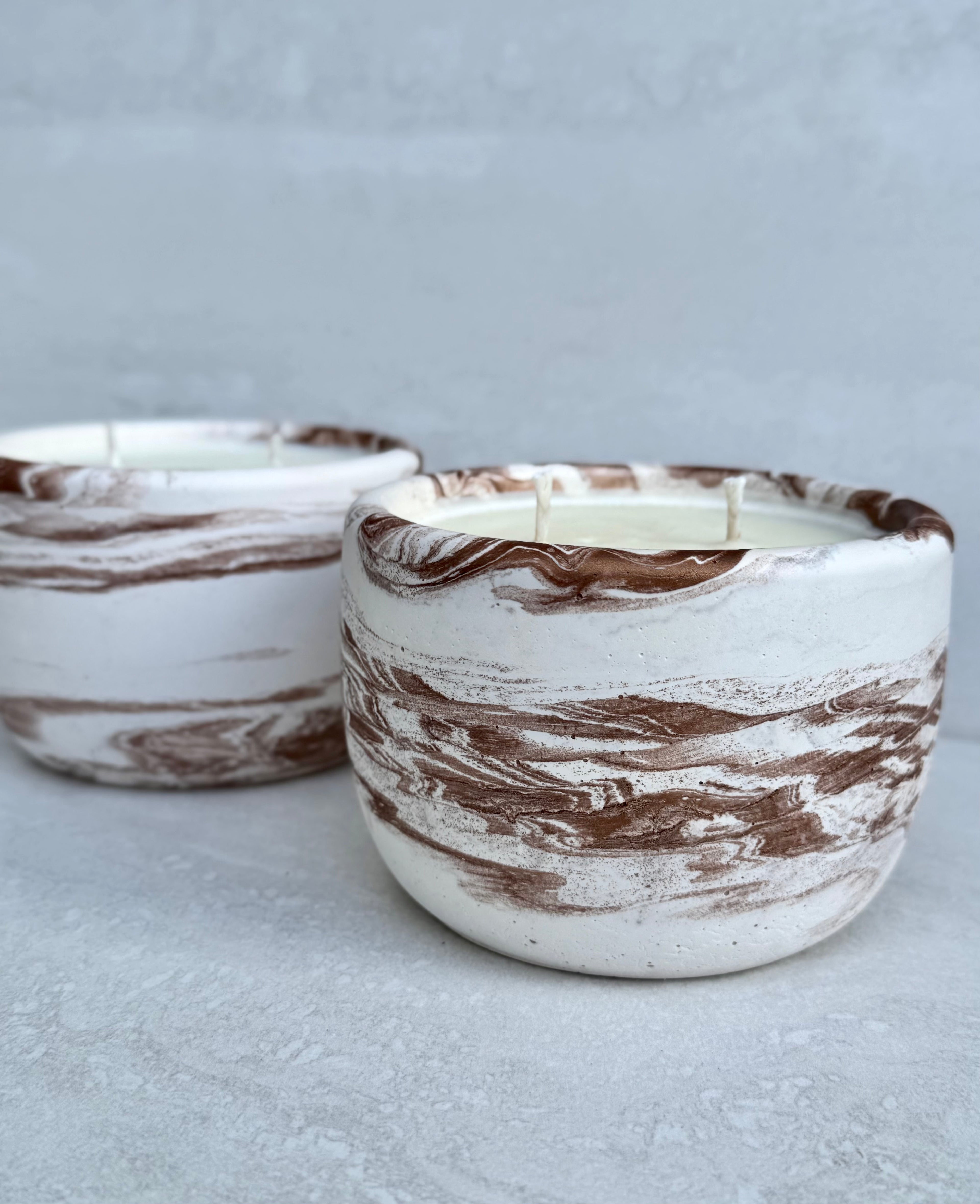 Golden Meadow Concrete Candle