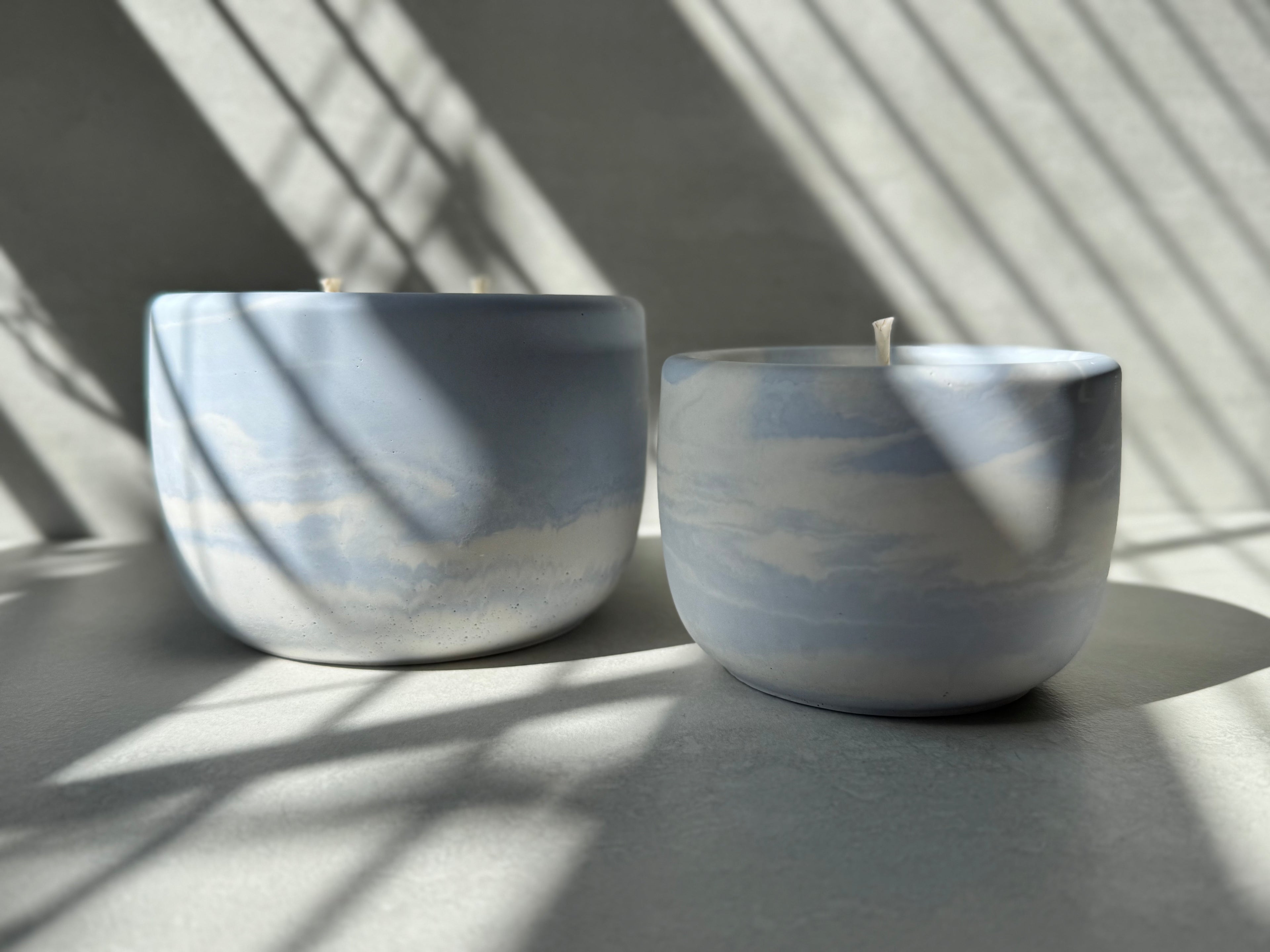 Midnight Blooms Concrete Candle