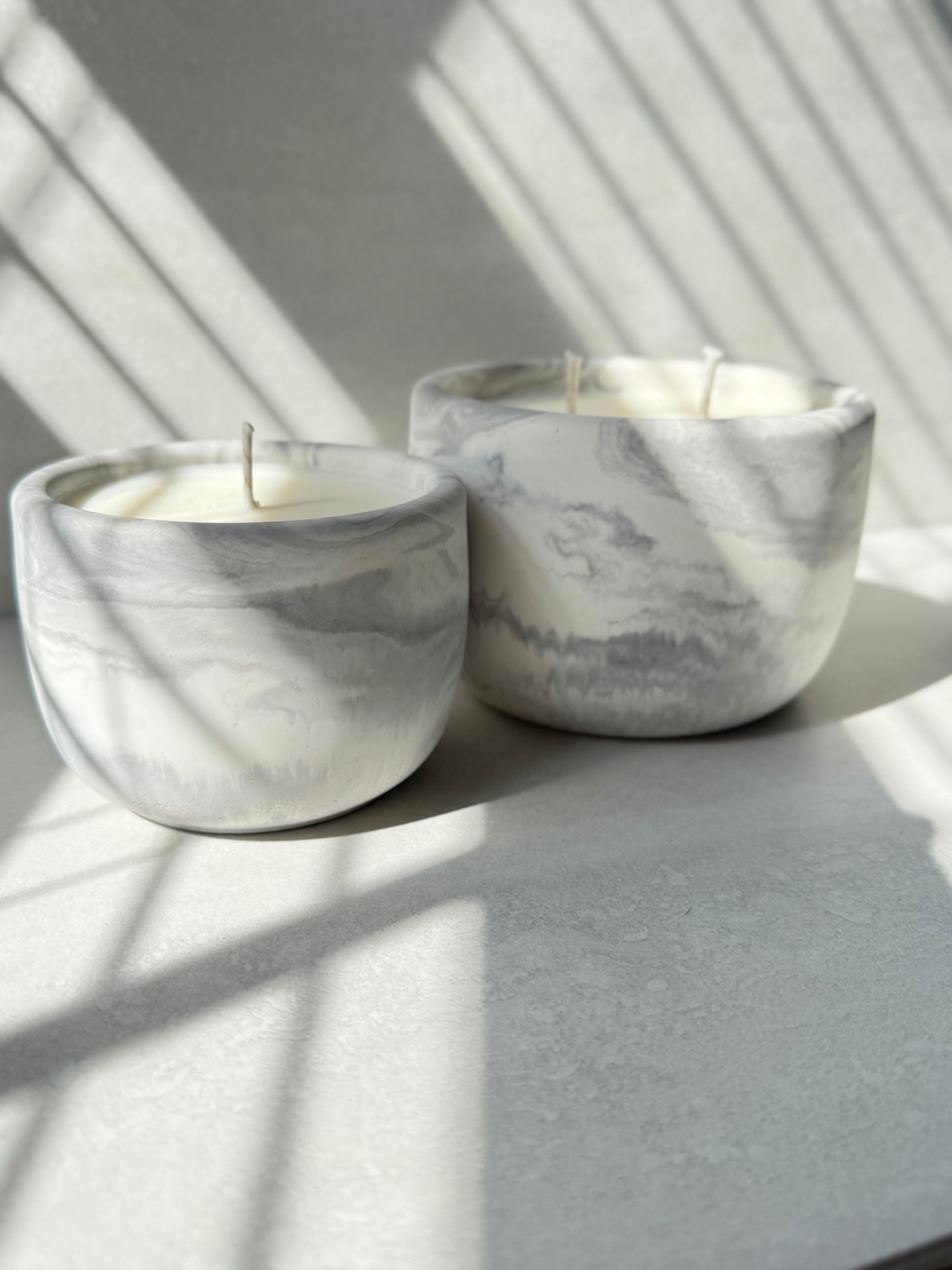 Lavender Tea Concrete Candle
