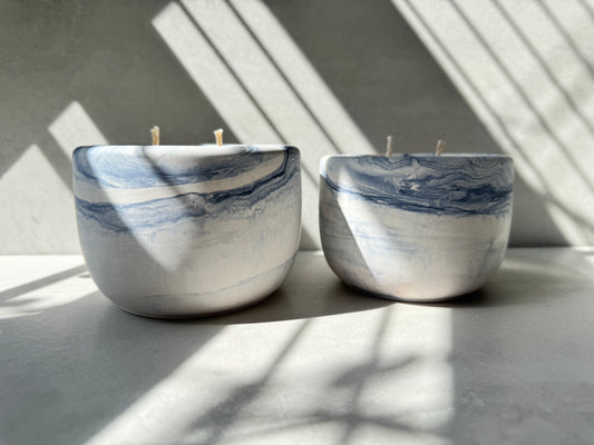 Stormy Seas Concrete Candle