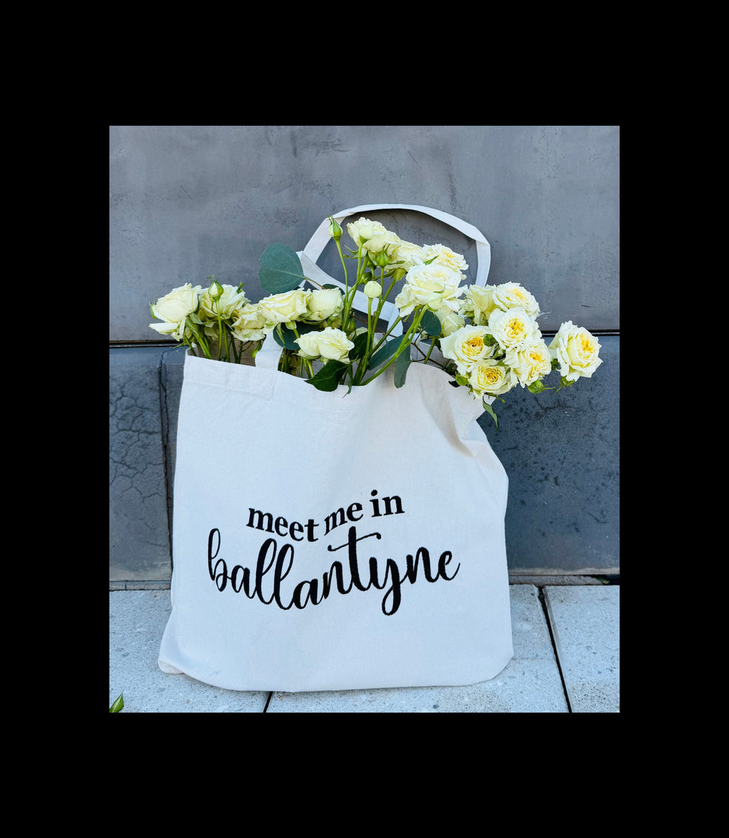 Meet Me In, Custom Embroidered Tote