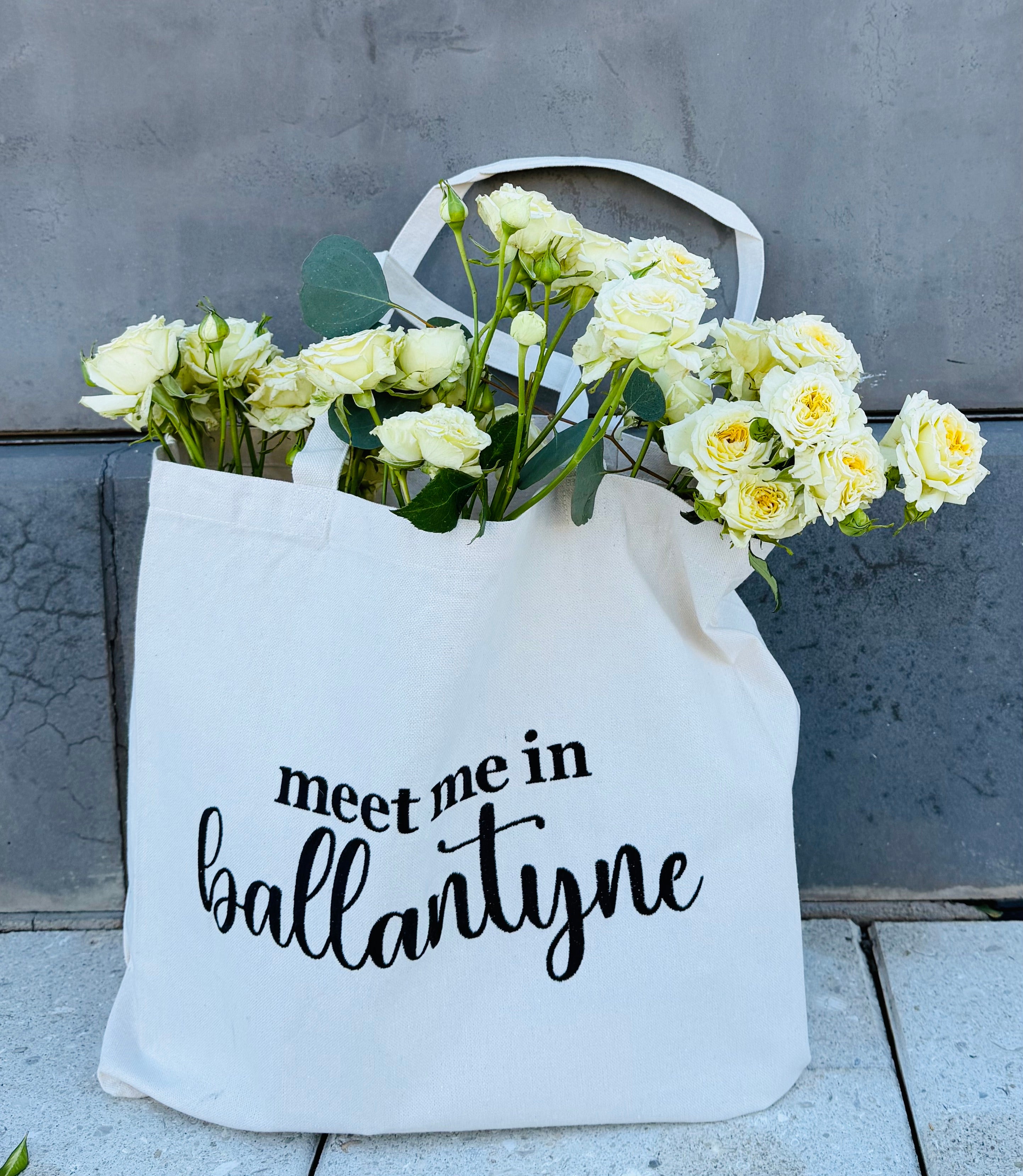 Meet Me In — Custom Embroidered Tote