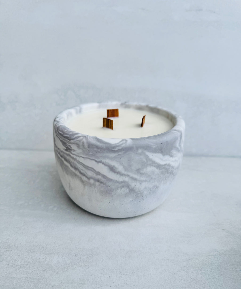 Cashmere Blooms Concrete Candle
