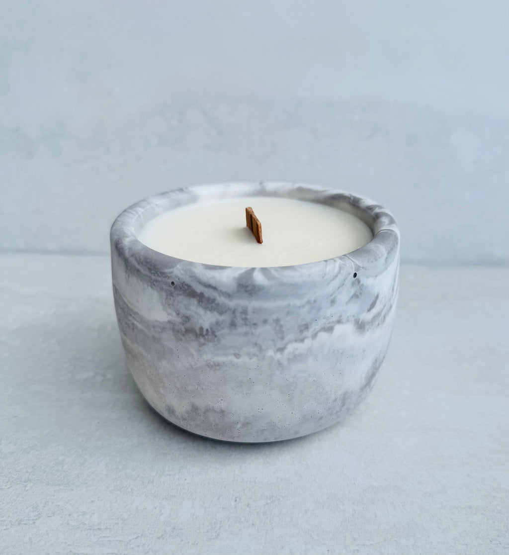 Cashmere Blooms Concrete Candle