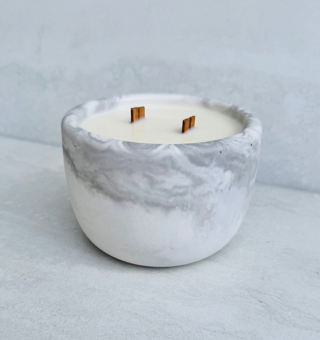 Cashmere Blooms Concrete Candle