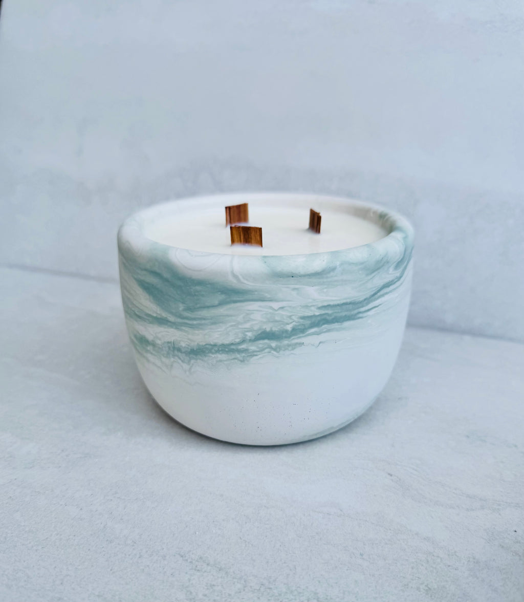 Whispering Woods Concrete Candle