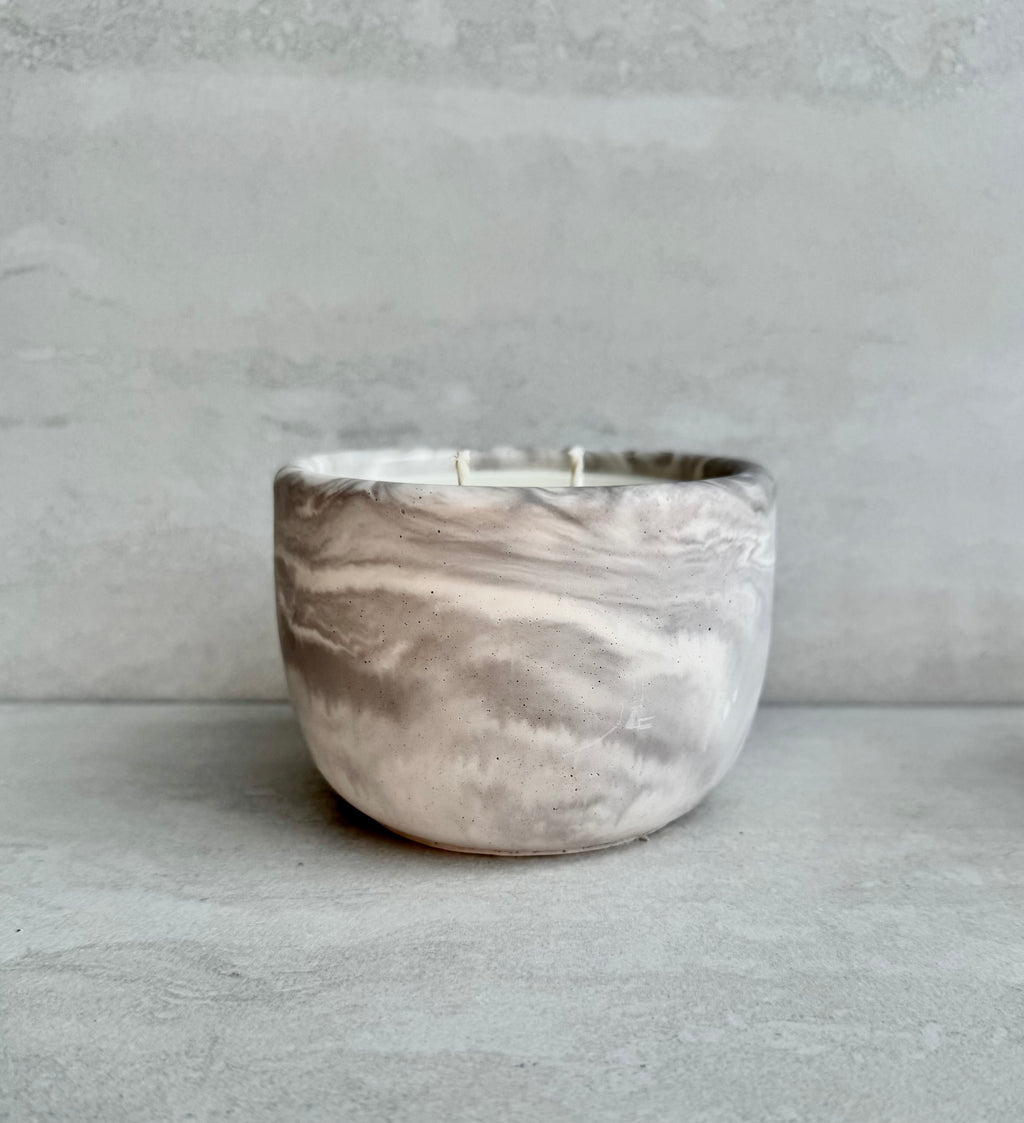 Cashmere Blooms Concrete Candle
